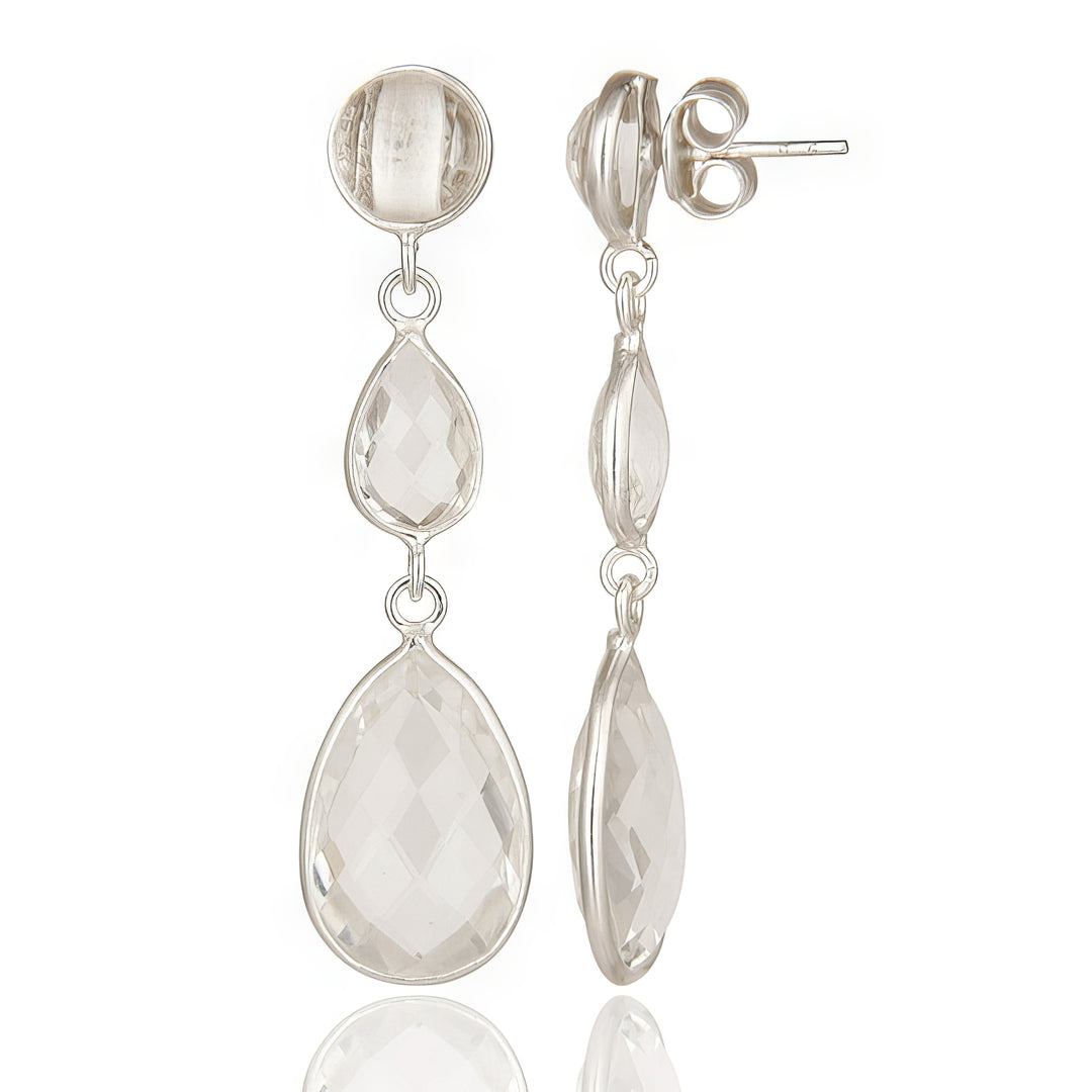 Maya Earrings Crystal Quartz