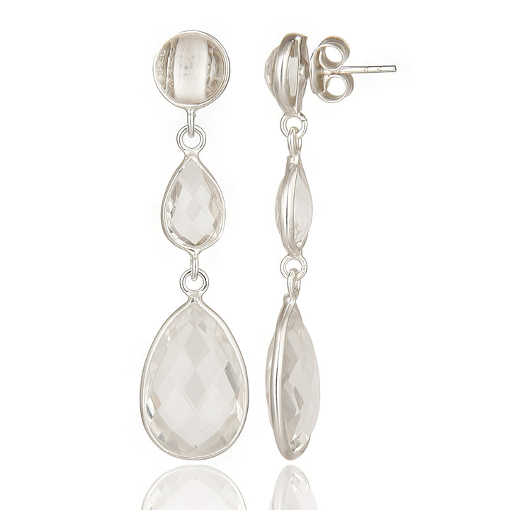 Maya Earrings Crystal Quartz