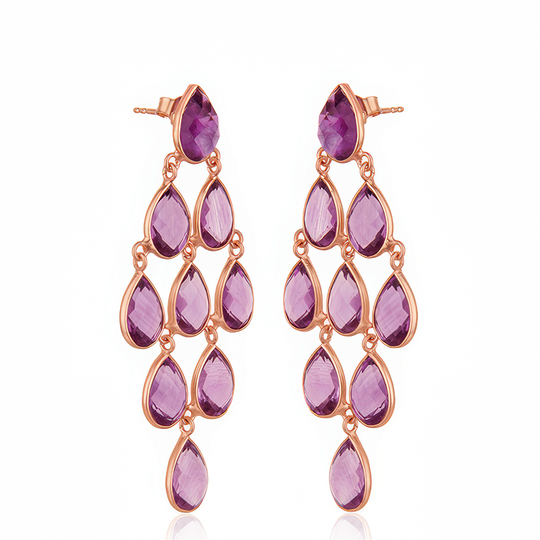 Amethyst Chandelier Earrings