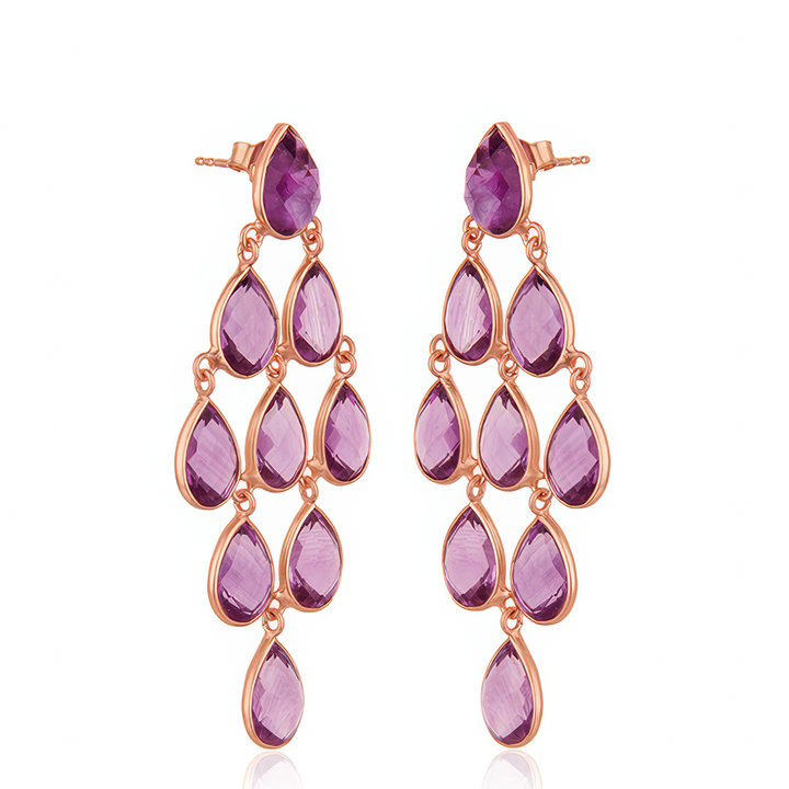 Amethyst Chandelier Earrings