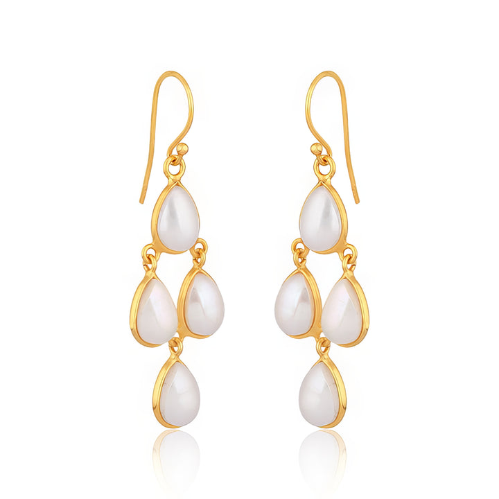 Pearl Chandelier Earrings Gold