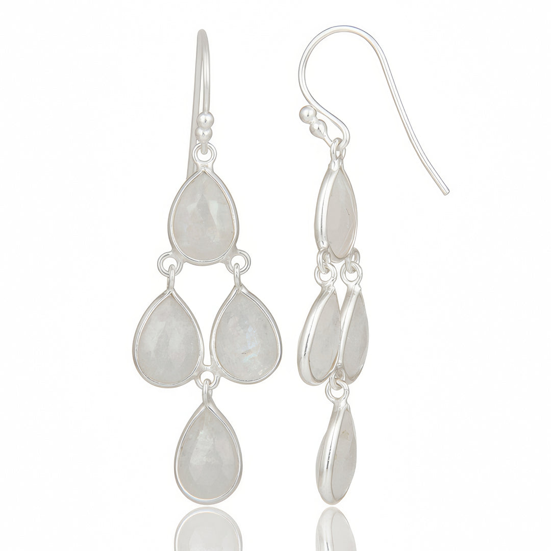 Moonstone Chandelier Earrings