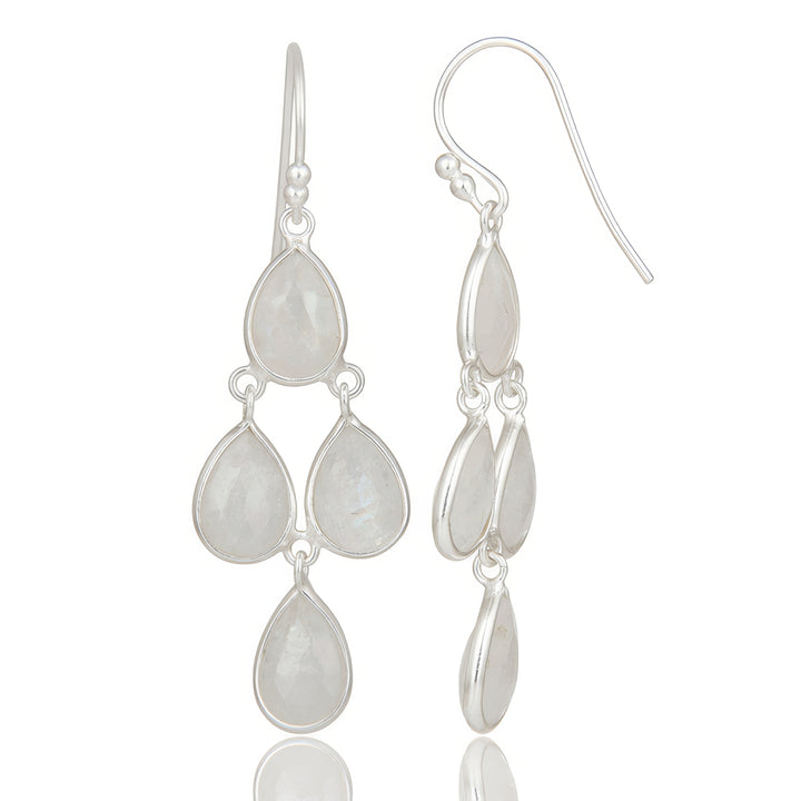 Moonstone Chandelier Earrings