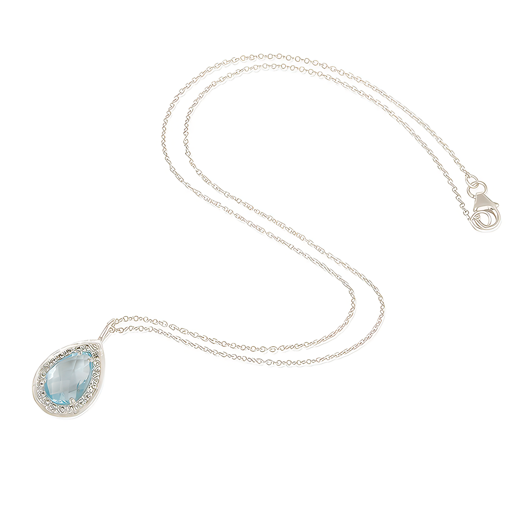 Blue Topaz Harlequin Necklace