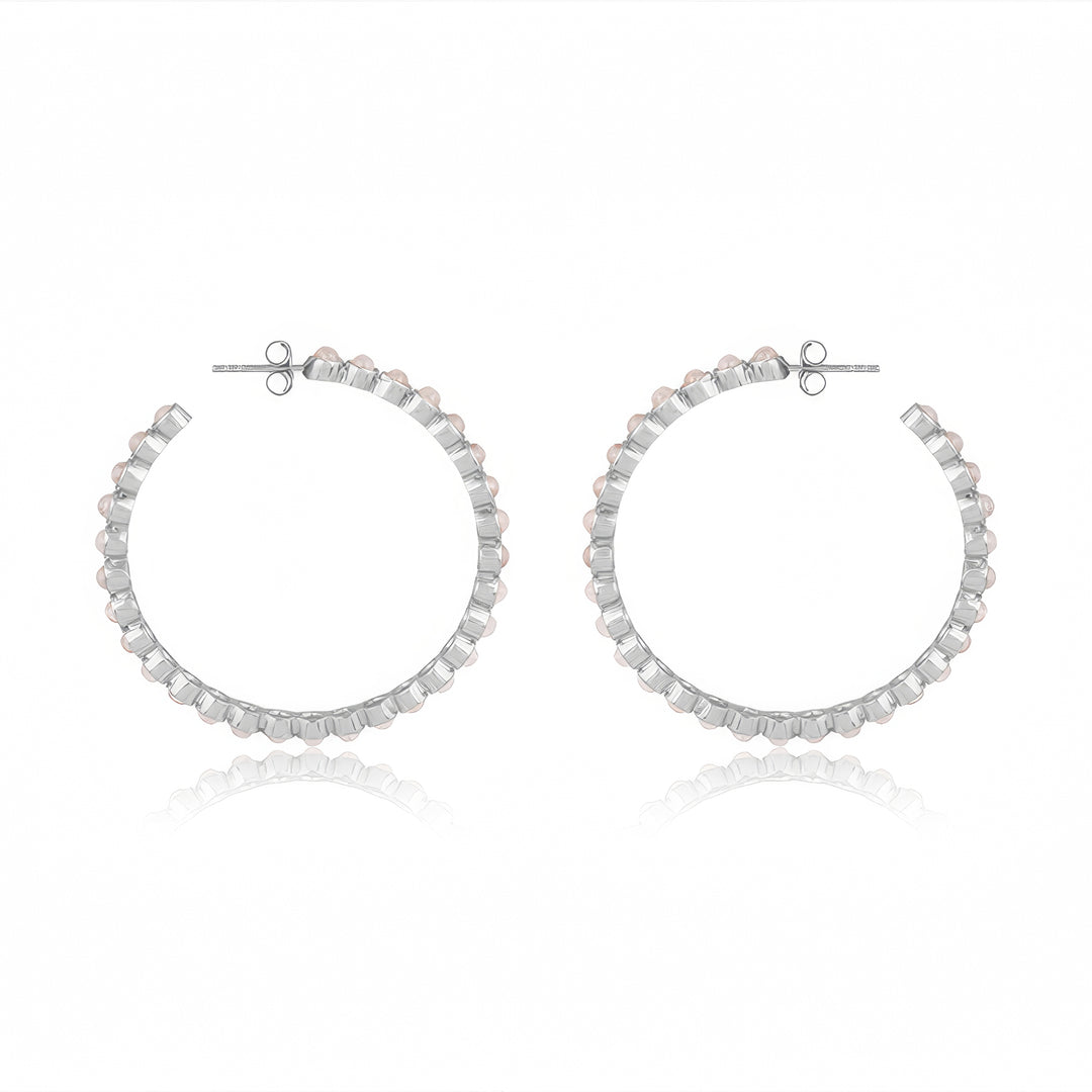 Moonstone Chrysta Earrings M-Silver