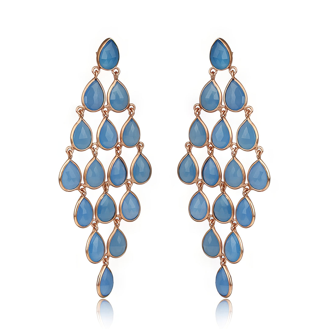 Rose Sky Chandelier Earrings