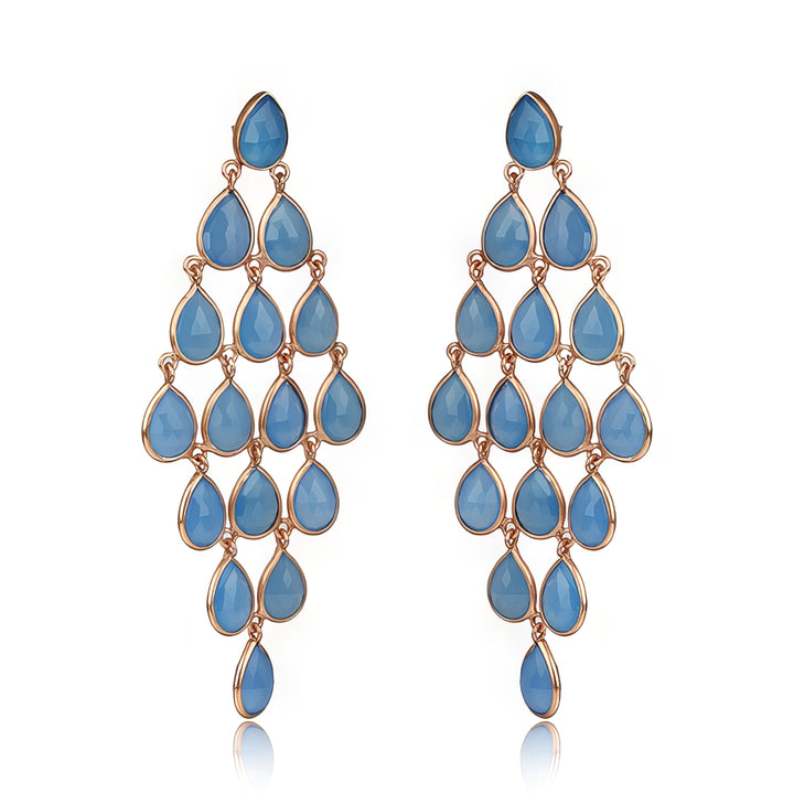 Rose Sky Chandelier Earrings