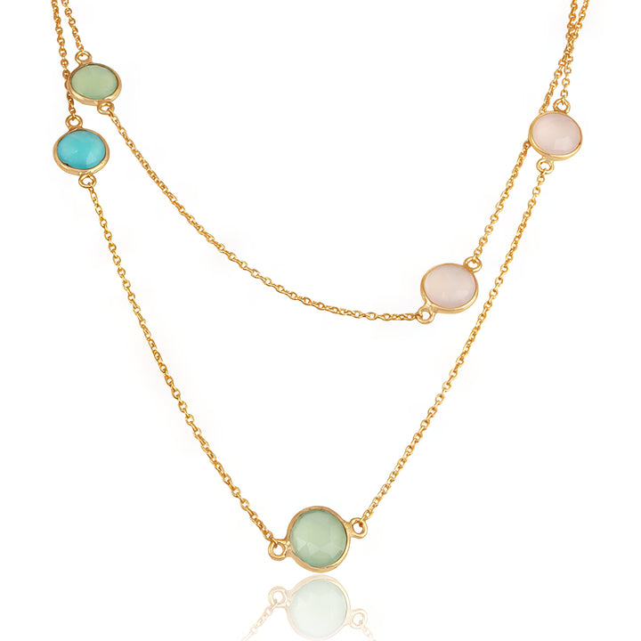 Multi Gems Confetti Necklace