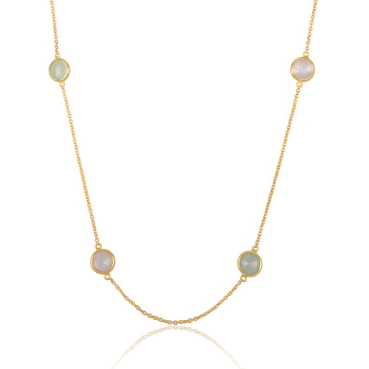 Moonstone Confetti Necklace Gold