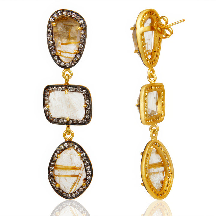 Golden Rutile Bella Earrings