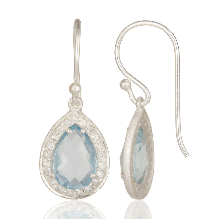 Blue topaz Harlequin Earrings
