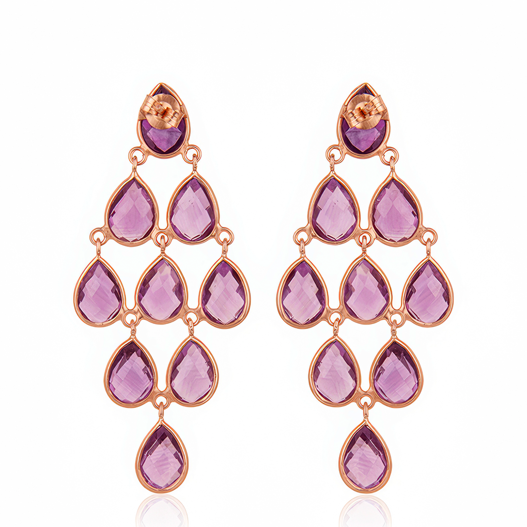 Amethyst Chandelier Earrings