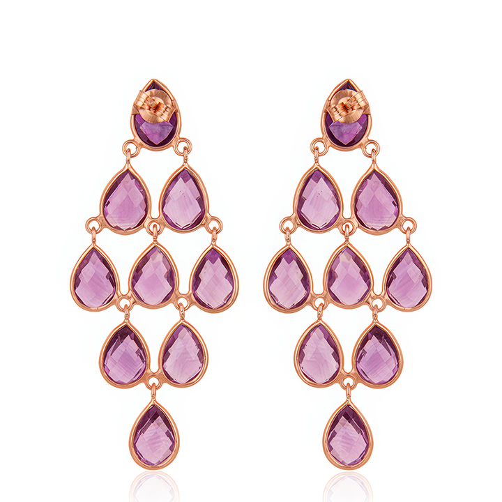 Amethyst Chandelier Earrings
