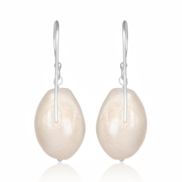 Luna Freshwater Pearl Sterling Silver Drop Earrings