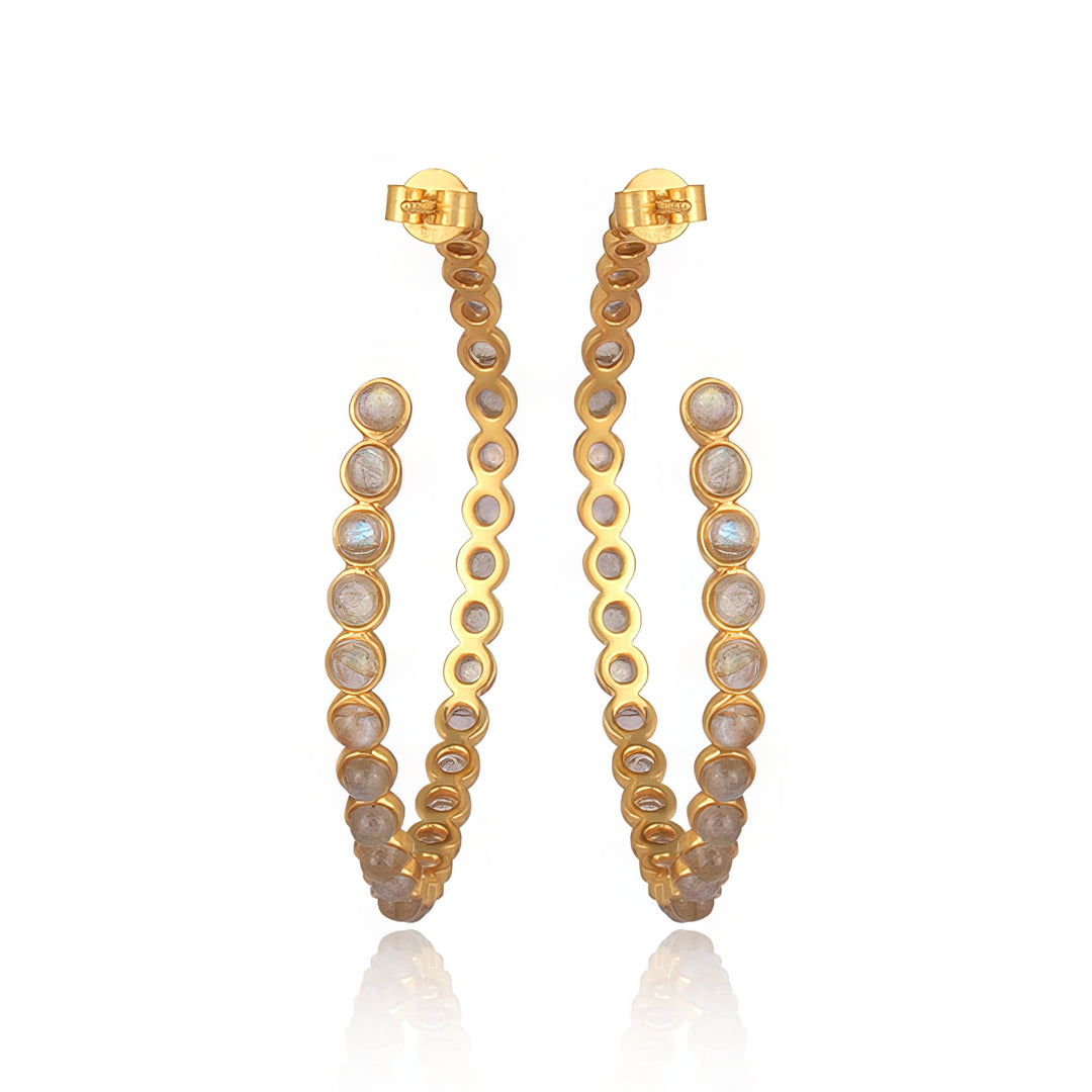 Labradorite Chrysta Earrings M-Gold