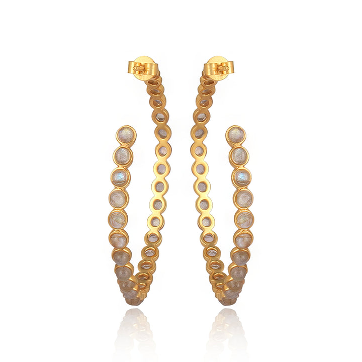 Labradorite Chrysta Earrings M-Gold