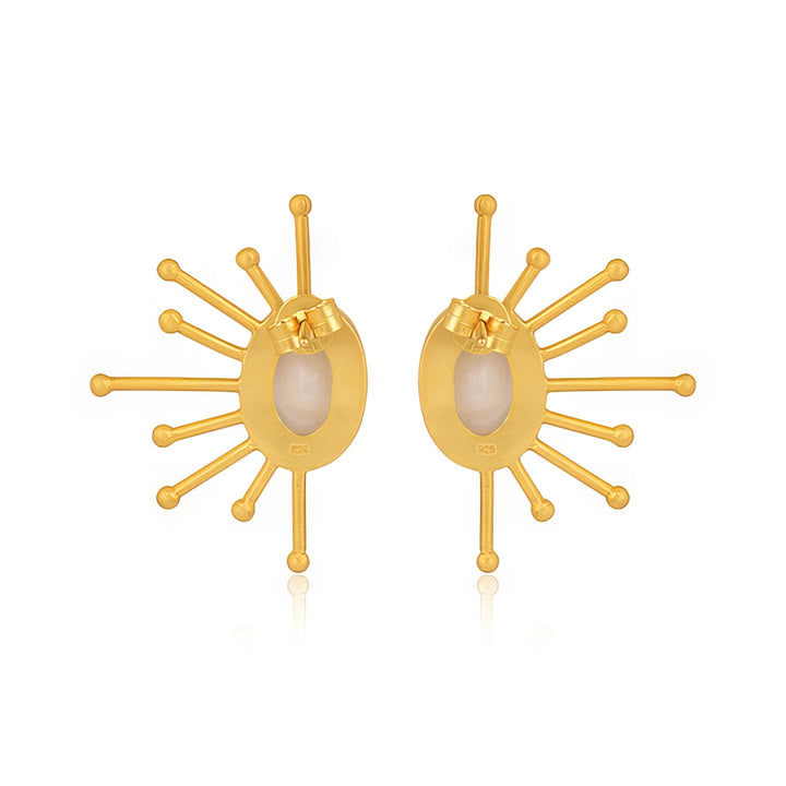 Here Comes the Sun Pearl Earrings in 18ct Gold-Plated Sterling Silver