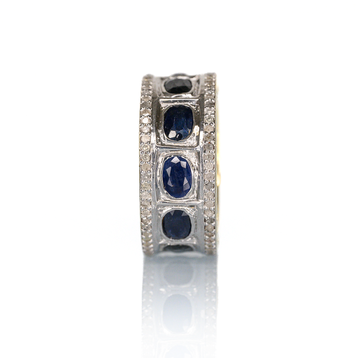 All-Blue Sapphire Chrysler Ring