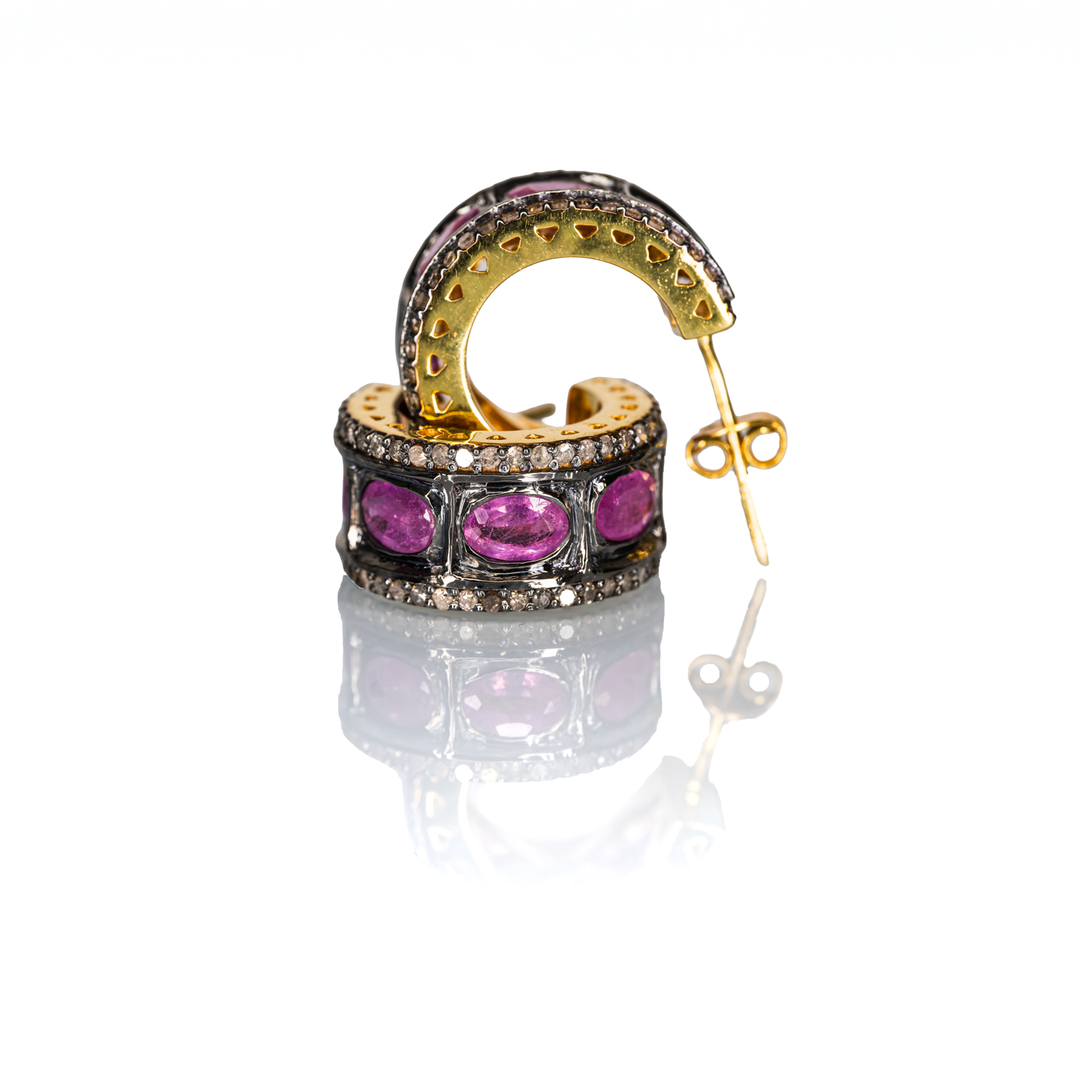 Pink Sapphire Chrysler Earrings