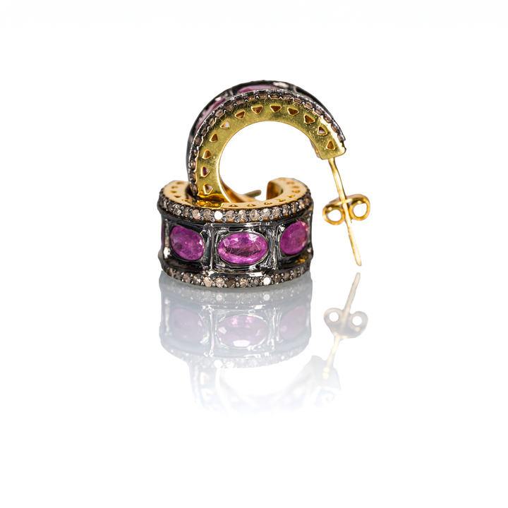 Pink Sapphire Chrysler Earrings