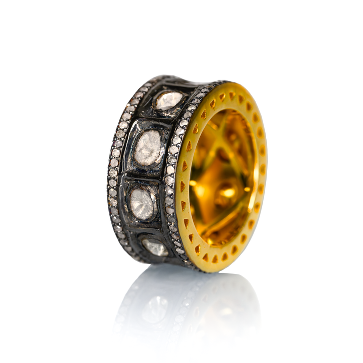 Rose Cut Diamonds Chrysler Ring