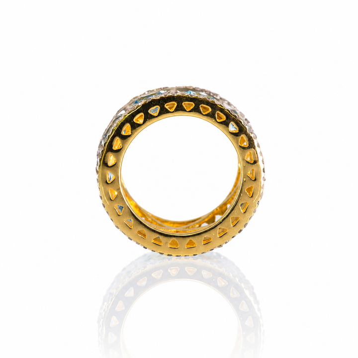 All-Blue Topaz Chrysler Ring