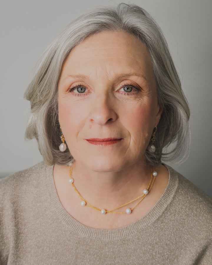 Titan Freshwater Pearl Sterling Silver Necklace Gold Plated