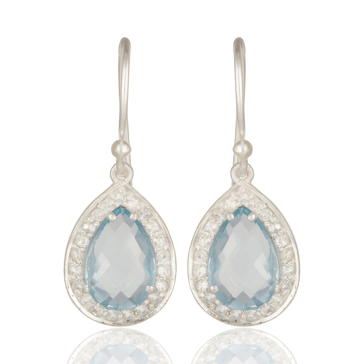 Blue topaz Harlequin Earrings