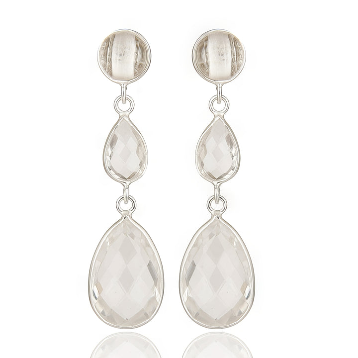Maya Earrings Crystal Quartz