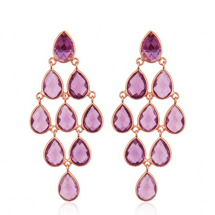 Amethyst Chandelier Earrings