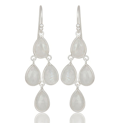 Moonstone Chandelier Earrings