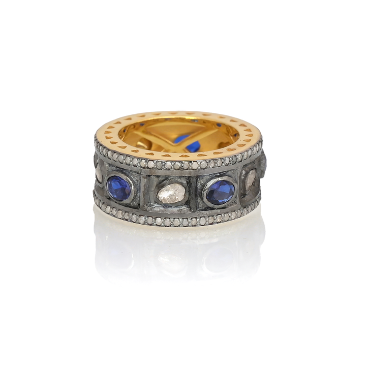Blue Sapphire & Diamond Edition Chrysler Ring