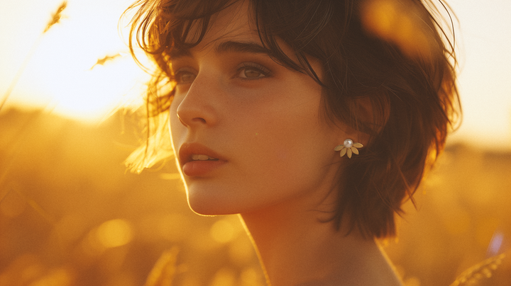 Daisy Dew Pearl Earrings in 18ct Gold-Plated Sterling Silver