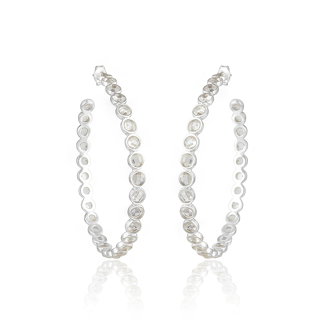 Zirconia Chrysta Earrings L-Silver