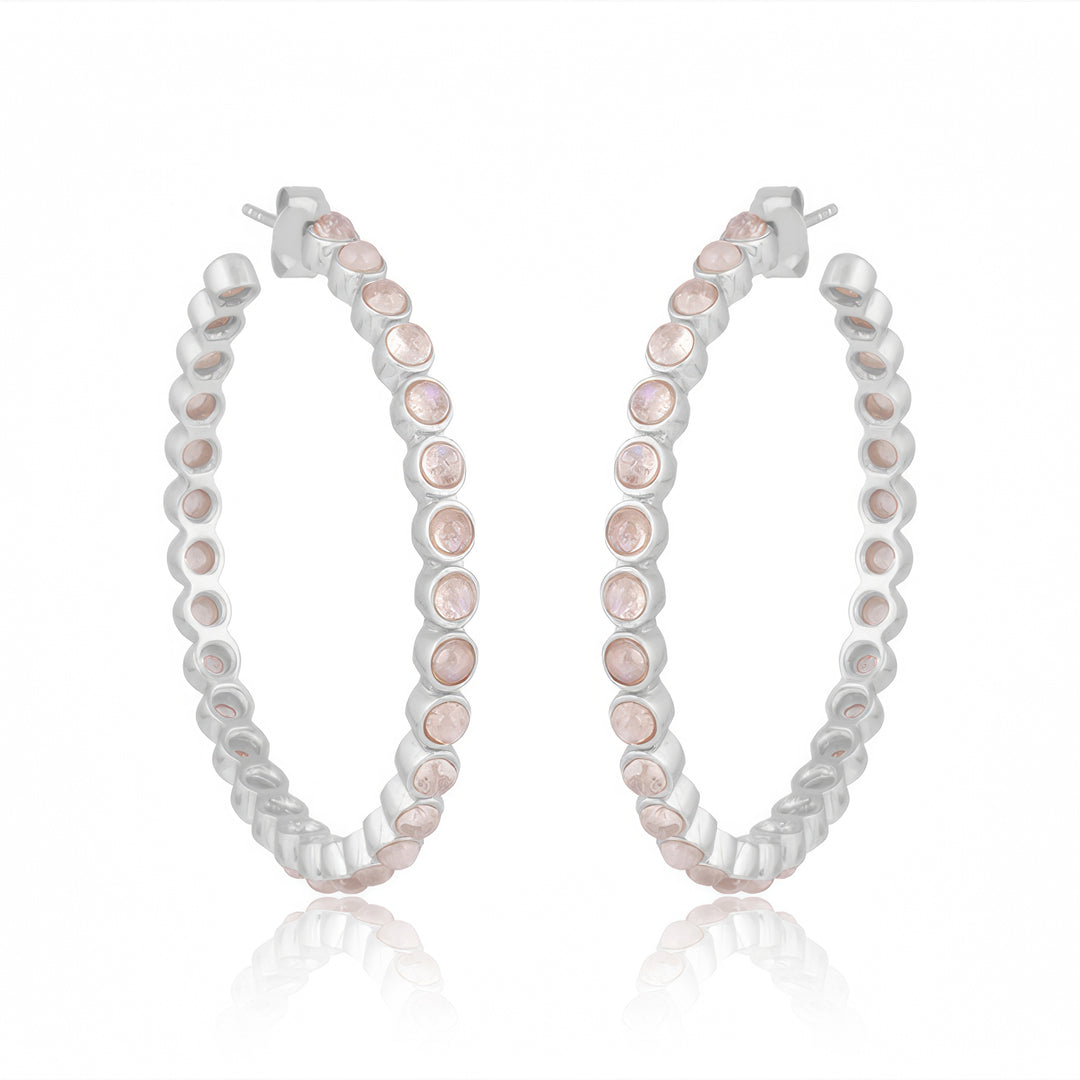 Moonstone Chrysta Earrings M-Silver