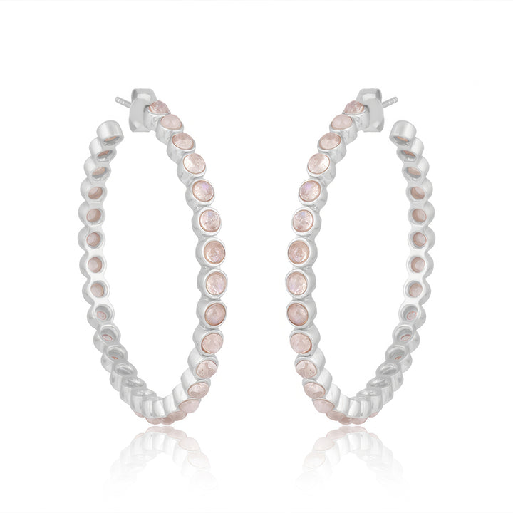 Moonstone Chrysta Earrings M-Silver