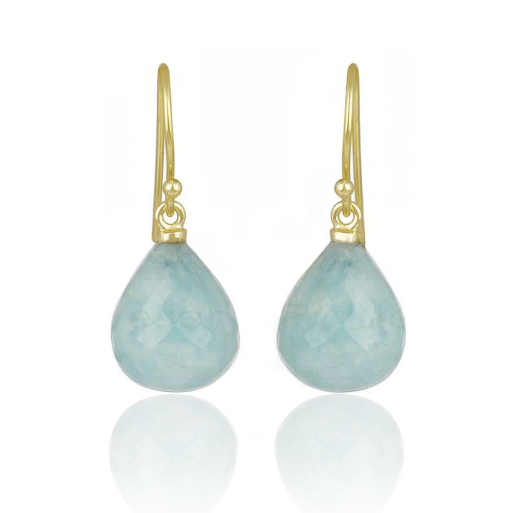 Amazonite Drop Earrings in 18ct Gold-Plated Sterling Silver