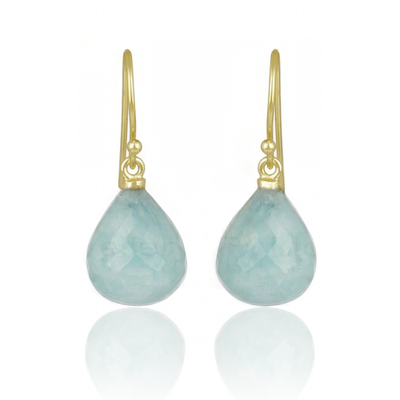 Amazonite Drop Earrings in 18ct Gold-Plated Sterling Silver