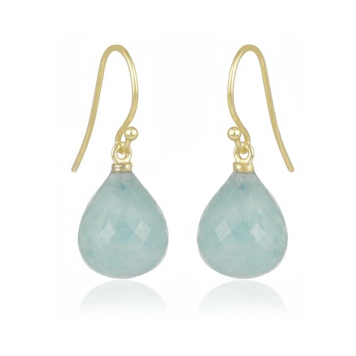 Amazonite Drop Earrings in 18ct Gold-Plated Sterling Silver