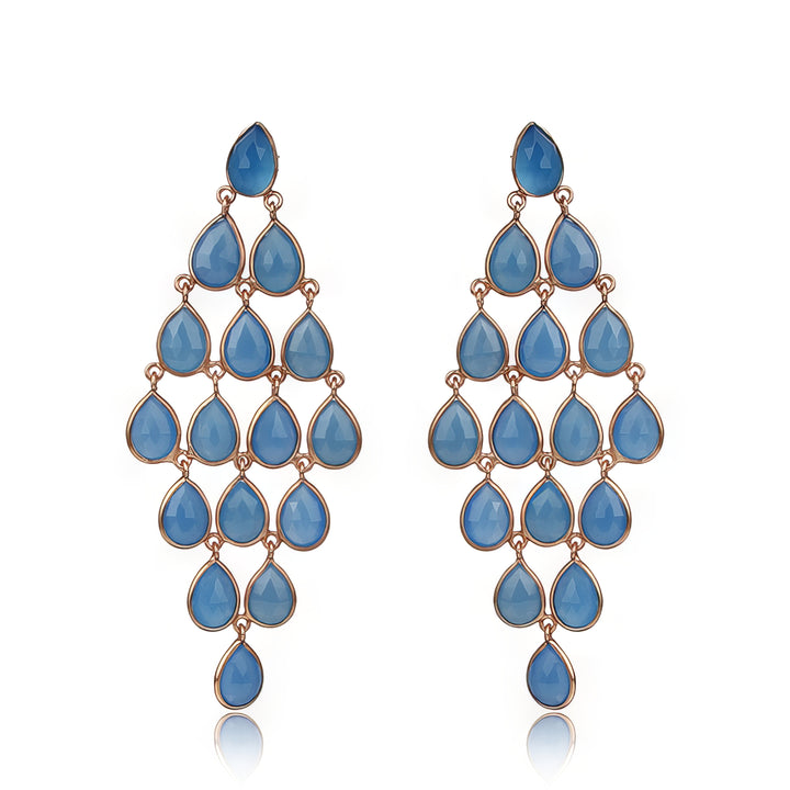 Rose Sky Chandelier Earrings