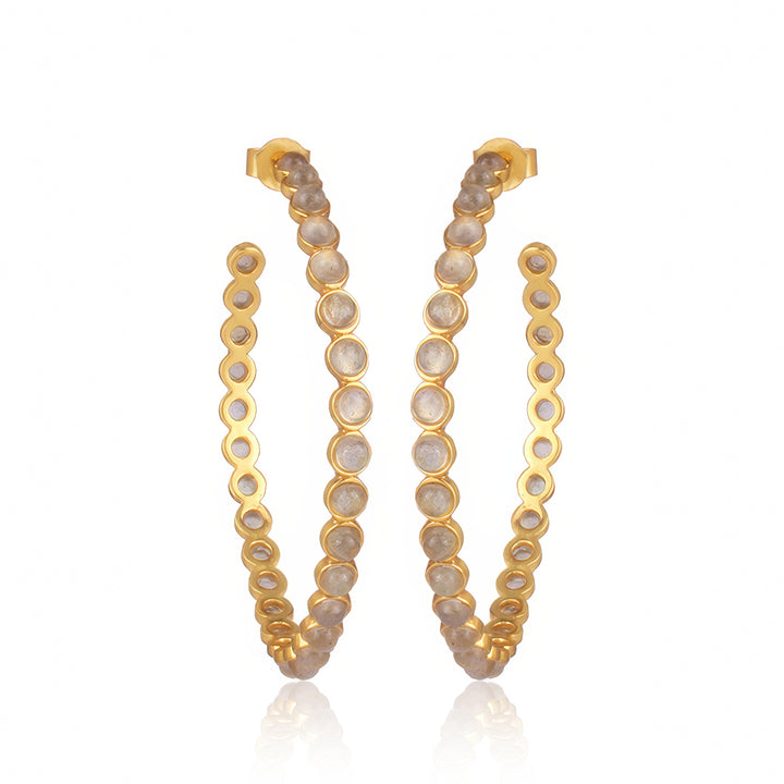 Labradorite Chrysta Earrings M-Gold