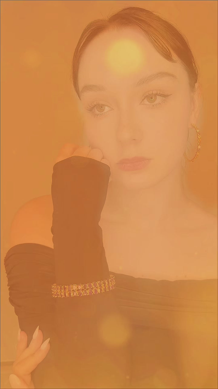 Chrysta Multi-Gemstone Earrings in 18K Gold-Plated Sterling Silver