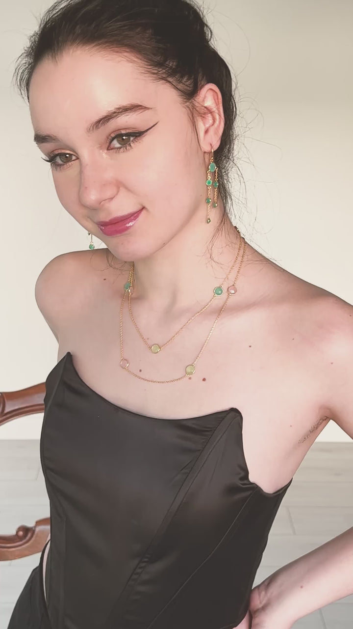 Multi Gems Confetti Necklace